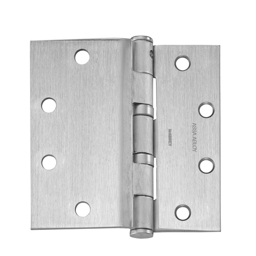 4-1/2" x 4-1/2" Square Corner Steel Standard Weight Hinge # 57717 Satin Chrome