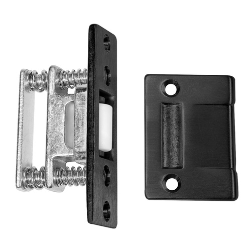 Rockwood 590.BSP Roller Latch with Full Lip Strike Black Suede Powder Coat Finish BSP