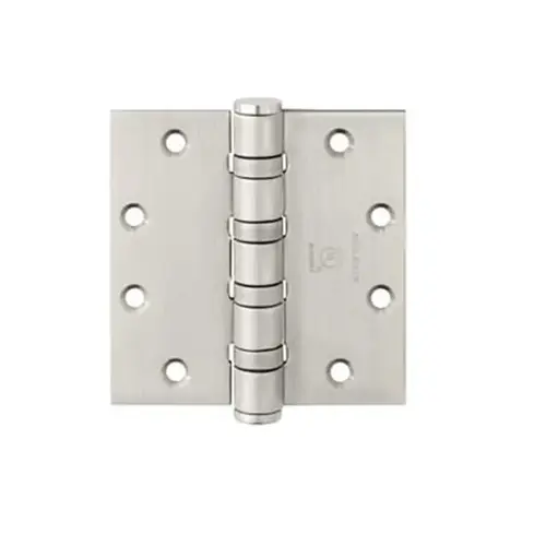 Full Mortise Hinge, 5-Knuckle, Heavy Weight, 4-1/2" x 4-1/2", Square Corner, Non-Removable Pin, Satin Chrome