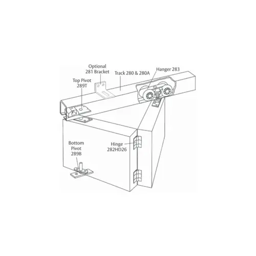 48" Aluminum Track and Hardware Pack Mill Finish Aluminum Finish