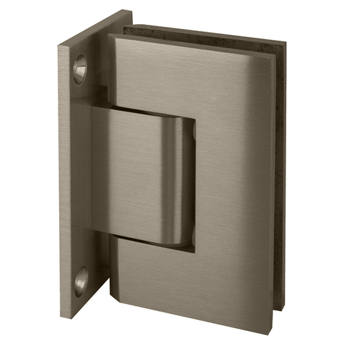 CRL GEN337BN Brushed Nickel Geneva 337 Series Adjustable Wall Mount Full Back Plate Hinge