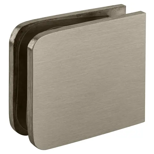 Brushed Nickel Oversized Fixed Panel U-Clamp