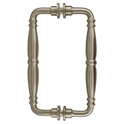 CRL V1C8X8BN Brushed Nickel 8" Victorian Style Back-to-Back Pull Handles