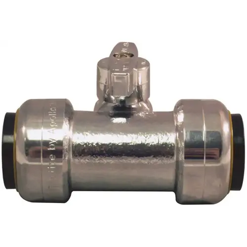 3/4 in. Push-To-Connect x 3/4 in. Push-To-Connect x 1/4 in. Compression Service Stop Tee Chrome