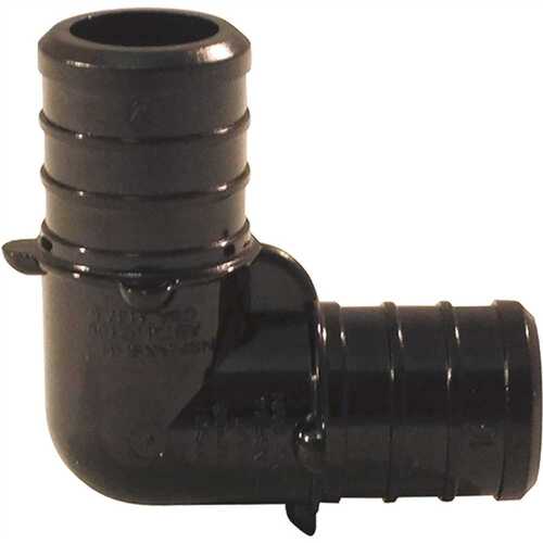 3/4 in. Plastic PEX Barb 90-Degree Elbow Jar Black - pack of 30