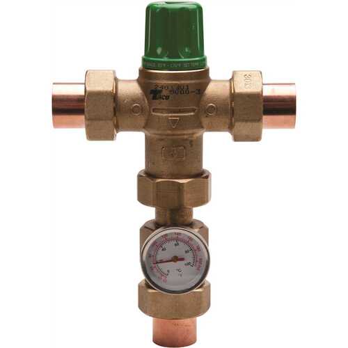 3/4 in. Union Sweat Lead-Free Mixing Valve with Gauge