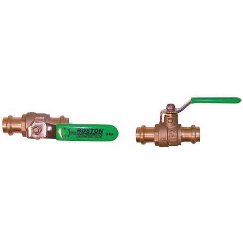 Boston Metal Products BP125537LFC B-Press Style Ball Valve, 3/4 in. Lead Free with Custom Handle