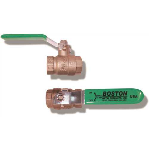 Boston Metal Products BLF0509101 BALL VALVE, Female NPT Ends, 1/2 IN., LEAD FREE