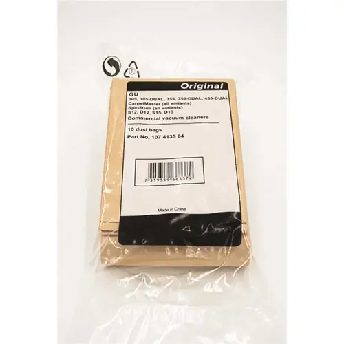 Dust Bag Filter Fits Advance Spectrum Machines White