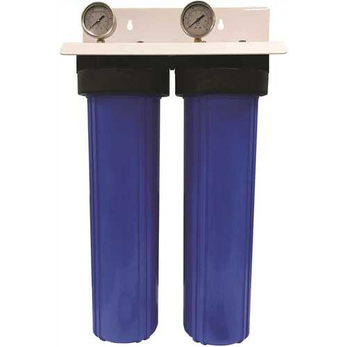 High-Flow Whole House Water Filtration System DUAL STAGE 1" Scale Control, Taste & Odor Filtration System