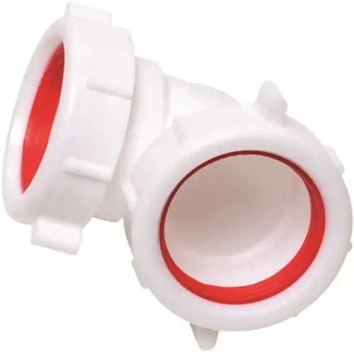 Oatey HDC9675 1-1/2 in. 90 Degree Plastic Double Slip-Joint Sink Drain Elbow Pipe, White