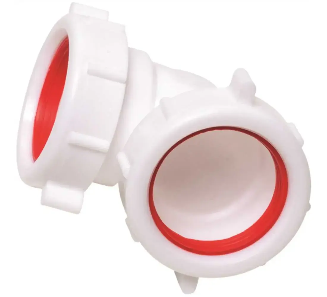 1-1/2-Inch Plastic End Outlet Tee And Tailpiece With Baffle, Black - PlumbUSA