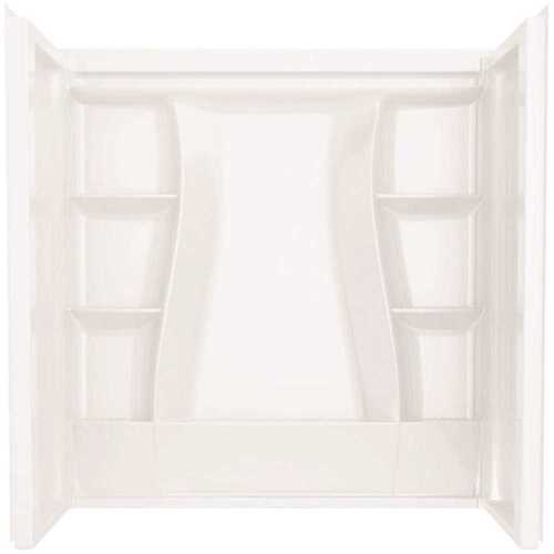 Delta B23205-6032-WH Classic 500 60 in. W x 61.25 in. H x 32 in. D Direct-to-Stud Alcove Tub Surrounds in High Gloss White