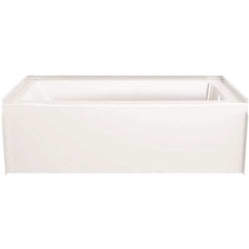 Delta B23605-6032R-WH Classic 500 60 in. Right Drain Rectangular Alcove Bathtub in High Gloss White