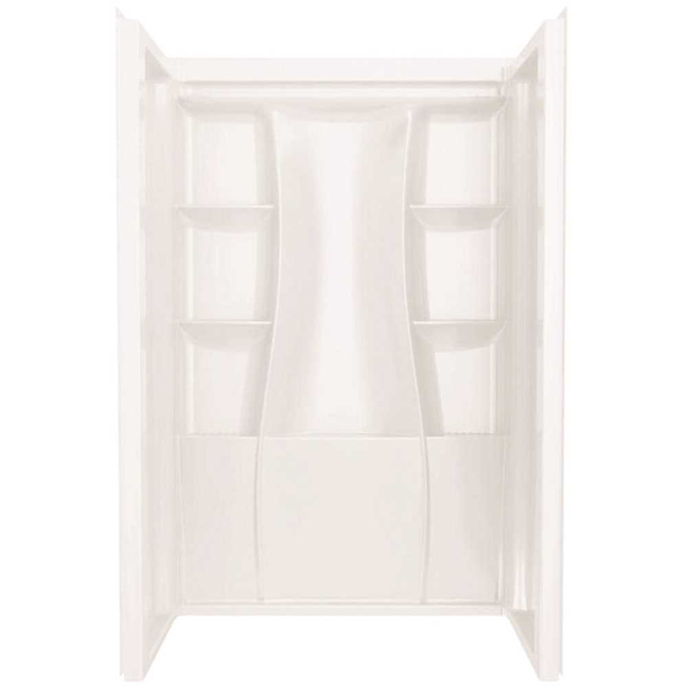 Delta B12205-4834-WH Classic 500 48 in. W x 73.25 in. H x 34 in. D Direct-to-Stud Alcove Shower Surrounds in High Gloss White