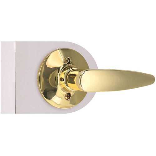 Shield Security LH704B Straight Dummy Door Lever Bright Brass