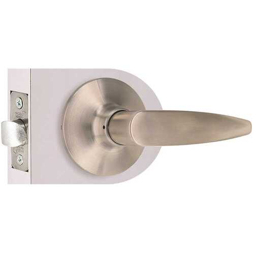 Shield Security LH603B Straight Passage Door Lever 2-3/8" and 2-3/4" Backset Grade 3 Satin Stainless Steel