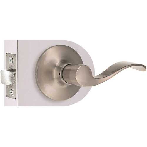 Shield Security LC2X203BXCD6 Wave Passage Door Lever 2-3/8" and 2-3/4" Backset Grade 3 Satin Nickel