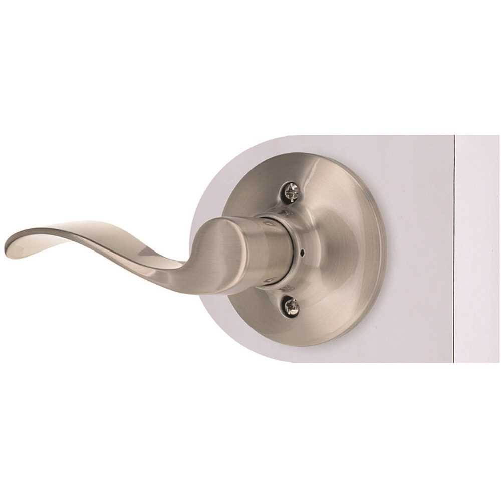 Shield Security LC2X204B-L Wave Dummy Door Lever Left Handed Satin Nickel