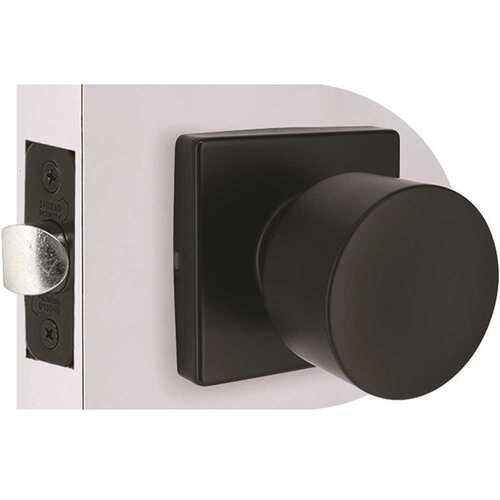 Shield Security TVX930B Contemporary Passage Door Knob 2-3/8" and 2-3/4" Backset Grade 3 Matte Black