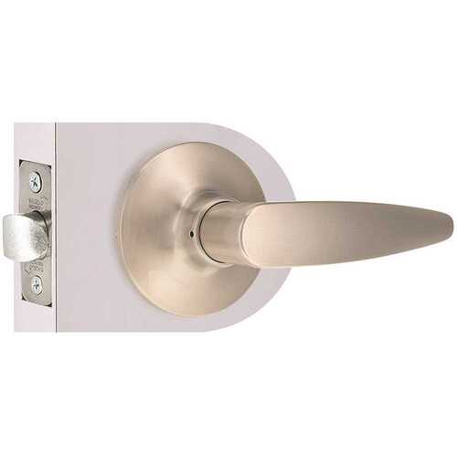 Shield Security LHX203B Straight Passage Door Lever 2-3/8" and 2-3/4" Backset Grade 3 Satin Nickel