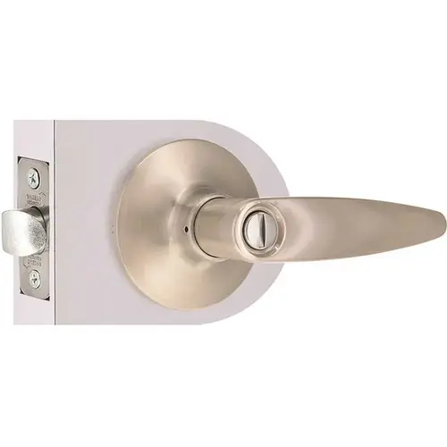 Shield Security LHX201B Straight Privacy Lever 2-3/8" and 2-3/4" Backset Grade 3 Satin Nickel