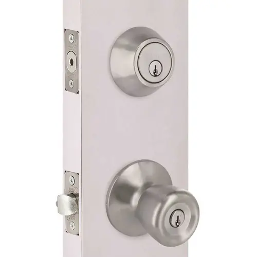 Tulip Deadbolt and Entry Combo Pack 2-3/8" and 2-3/4" Backset Grade 3 Satin Chrome