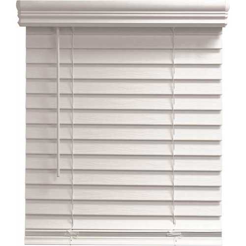Champion 3019467102441-8 TruTouch 34-1/2x60 Cordless 2" Faux Wood Blind, White