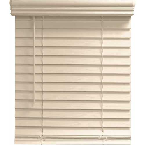TruTouch 71x60" Cordless 2" Faux Wood Blind Alabaster