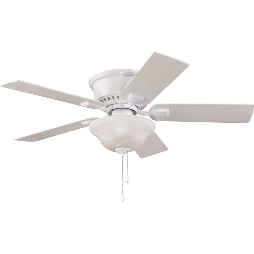 Seasons 32103 Quick Install 44 Inch Hugger Mount Callistoga Ceiling Fan, White