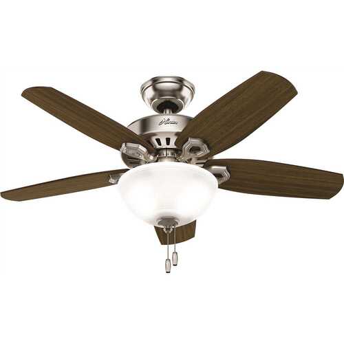 Builder Small Room 42" Dual-Mount Brushed NICKEL Ceiling Fan