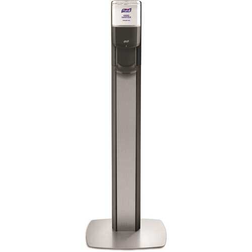 PURELL 7318-DS-SLV MESSENGER ES8 Silver Panel Floor Stand with Dispenser