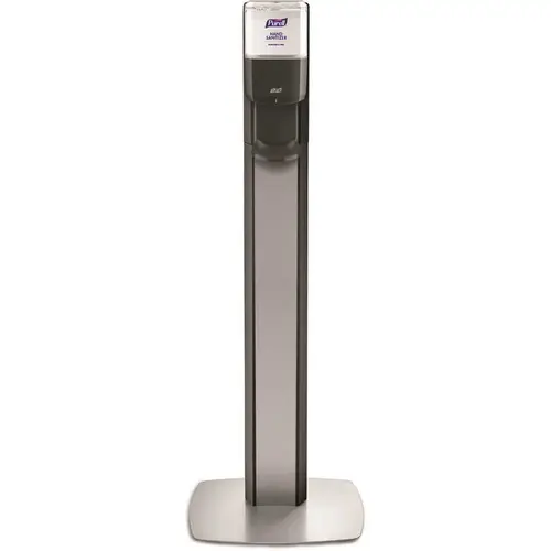 MESSENGER ES8 Silver Panel Floor Stand with Dispenser Graphite