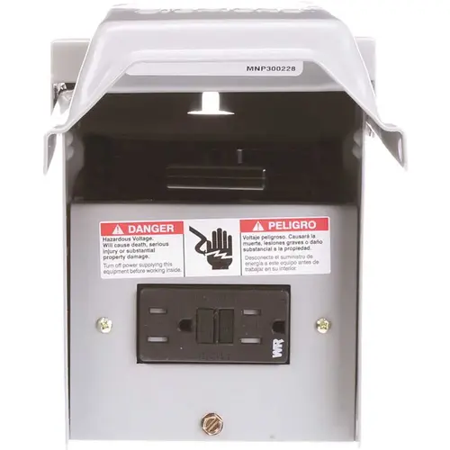 60 Amp Outdoor Non-Fusible Pullout AC Disconnect with 15 Amp GFCI Receptacle