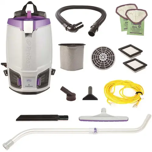 GoFit 6,6 qt. with Xover Multi-Surface Telescoping Wand Tool Kit 120 Volt Commercial Backpack Gray