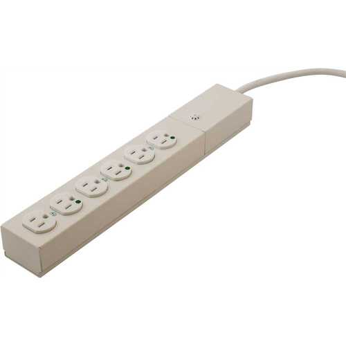 15a Single Pole 6 Outlet Hospital-Grade Recp 6 Foot Cord