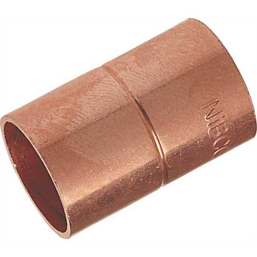 1/4" OD ACR Copper Coupling With Stop