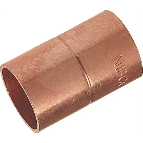 Coupling with Stop 5/8" Sweat X 5/8" D Sweat Copper