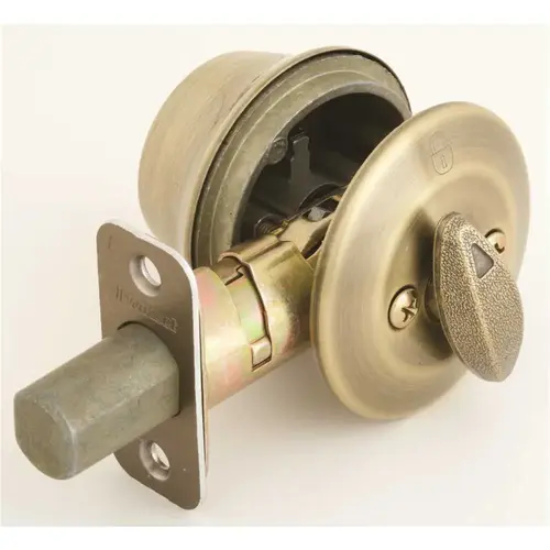 Single Cylinder Deadbolt Grade 3 Antique Brass