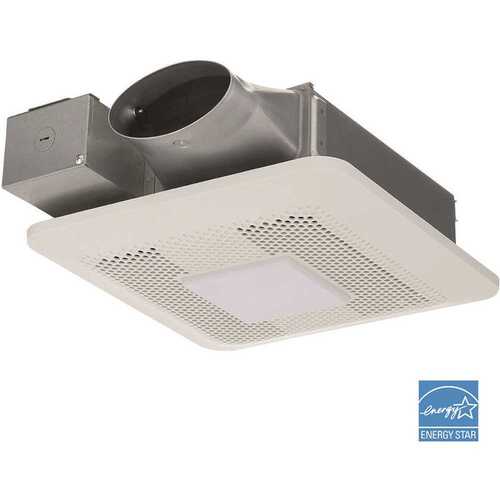 WhisperThin DC LED Pick-A-Flow 80 -100 CFM Ceiling/Wall Bathroom Exhaust Fan, 3-3/8 in. Low Profile Housing