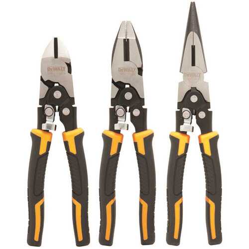 Plier Set, Chrome Vanadium Steel, Black