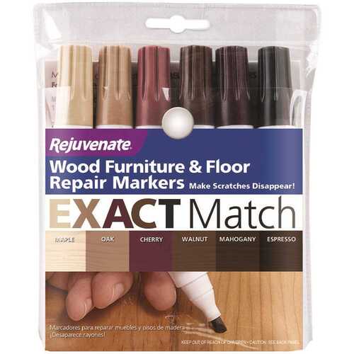 Rejuvenate Wood Furniture And Floor Repair Markers - pack of 12