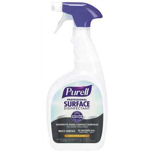 Professional Surface Disinfectant Spray, Citrus Scent, 32 fl. oz. Capped Bottle with Spray Trigger ( Per