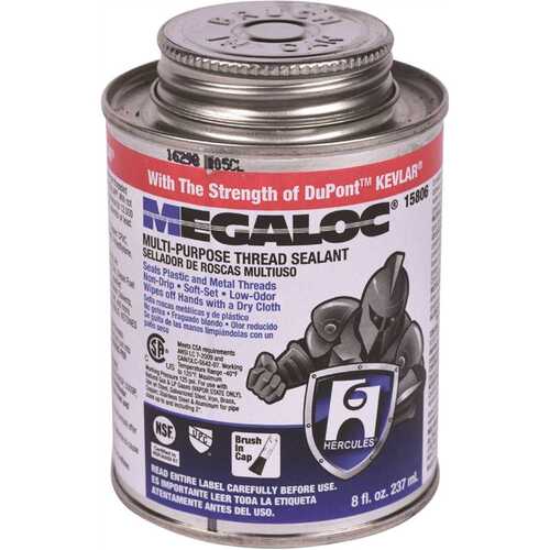 Megaloc Thread Sealant, 8 oz Can, Liquid, Paste, Blue