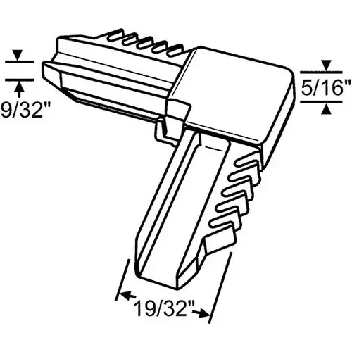 Corner Key Plastic Grey New Style