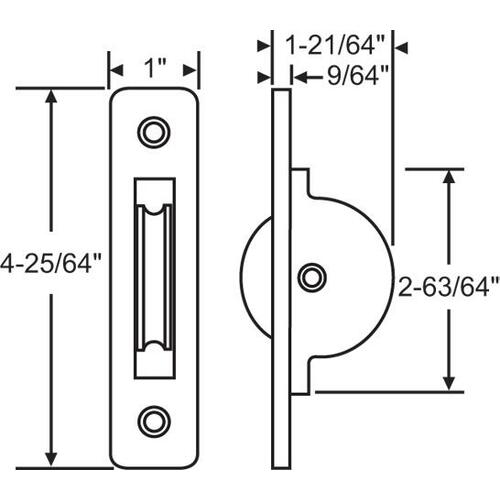 Pulley With Steel Faceplate 1 3/4in Nylon Wheel