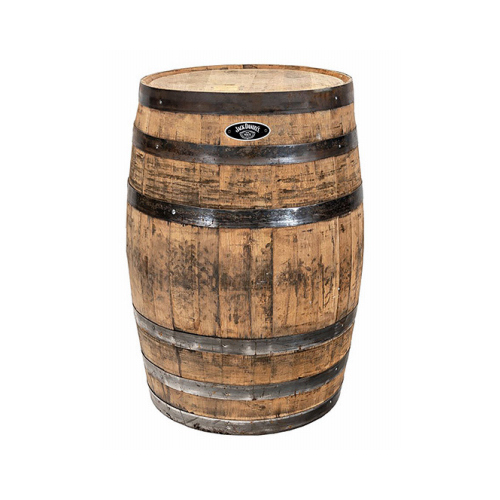 REAL WOOD PRODUCTS CO B320 Barrel Jack Daniel's 35" H X 26" D Oak Whiskey Brown Brown