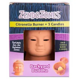 ZendoZones Citronella Candle Burner Candle For Mosquitoes 1 pk