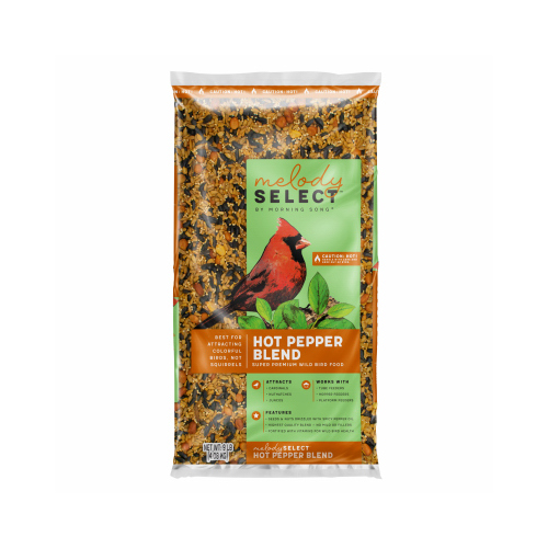 Melody Select Series Wild Bird Food, Premium, Hot Pepper Blend Flavor, 9 lb Bag