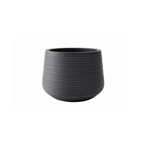 Avera Products AFM003045B 4" BLK Groove Planter Black Cement